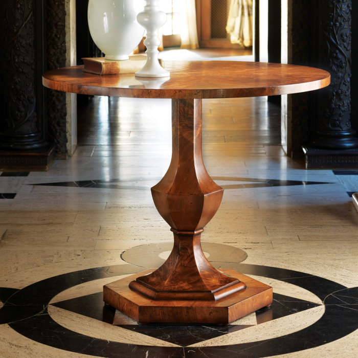 ModernHistory Solid Wood Pedestal End Table Wayfair